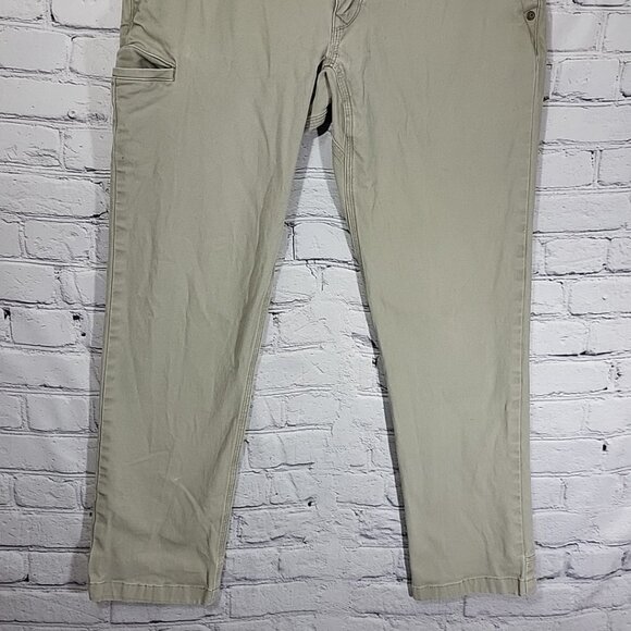 Duluth Trading Co Flex Ballroom Khakis Mens 32X30 Beige Work Farm Pants - Spot - Picture 4 of 13